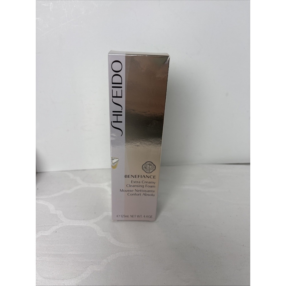 Shiseido Benefiance Extra Creamy Cleansing Foam Discontinued 4.4 oz New Sealed